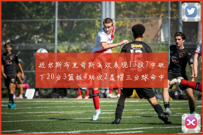 迈尔斯布里奇斯高效表现13投7中砍下20分3篮板4助攻2盖帽三分球命中率出色